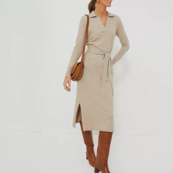 Faherty Jackson Sweater dress Oatmeal Heather small - Picture 14 of 15